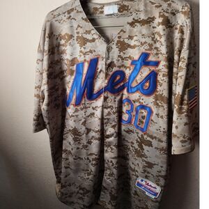 Majestic New York Mets Conforto 30 Camo Jersey Mens 52 Authentic MLB Baseball